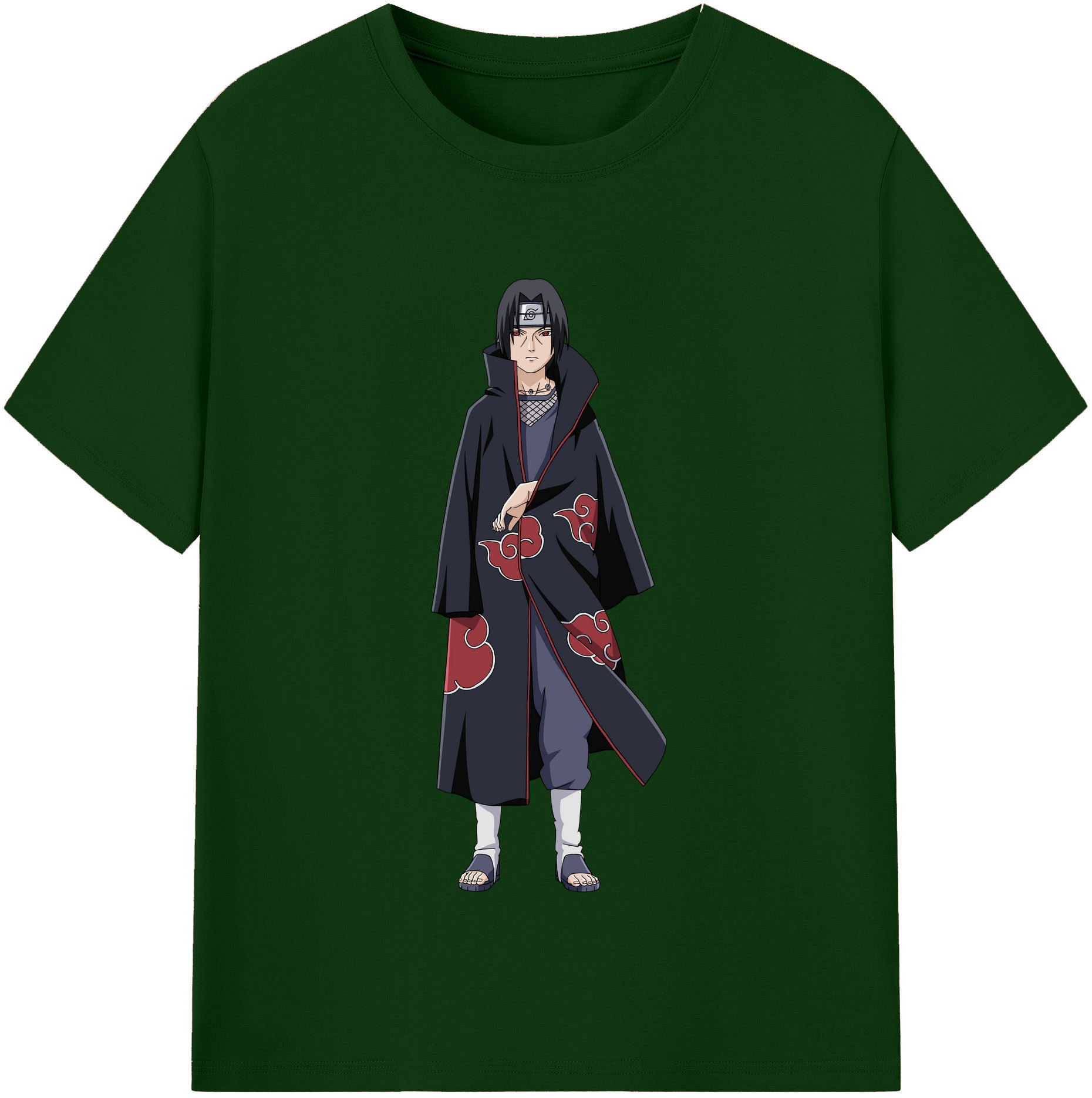 （画像用） NARUTO -ナルト- うちは イタチ Uchiha Itachi 綿100％半袖Tシャツ（フロントプリント）